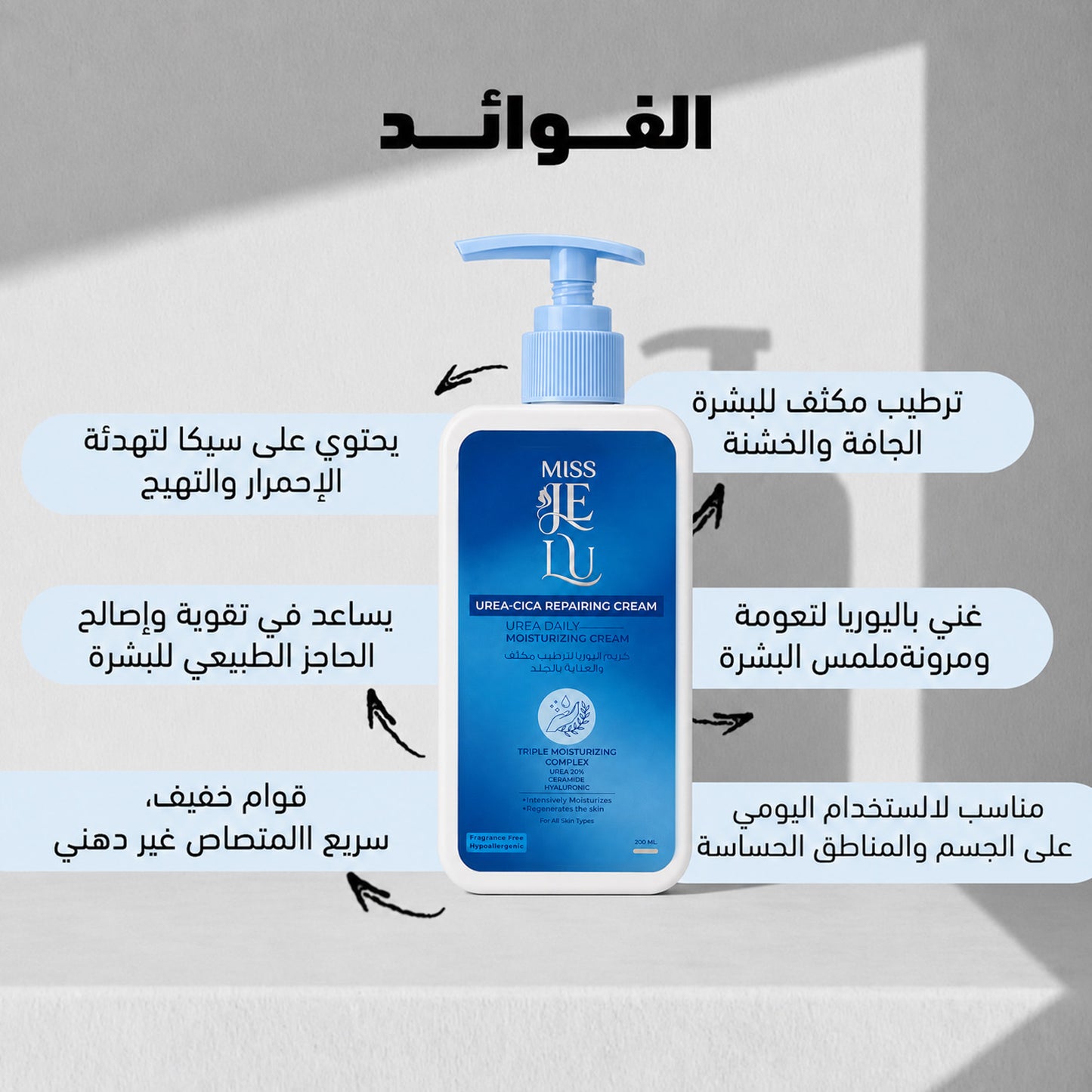 Miss Je Lu Uria-Cica Repairing Cream 200 ml