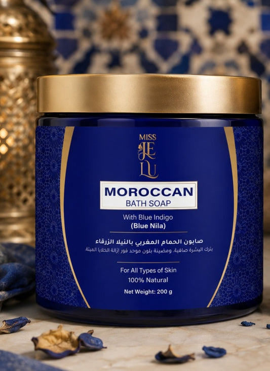 Miss je lu Moroccan bath soap with blue Nila